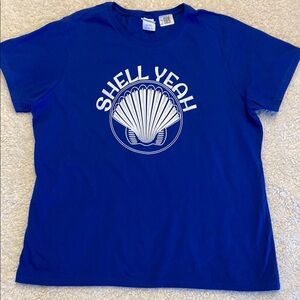 Blue 'Shell Yeah' Graphic T-Shirt
